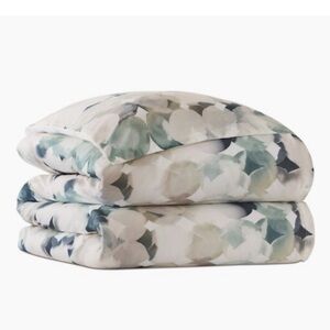 Izaro watercolor jade Floral Blue and White Duvet Cover Set by De’ Medici